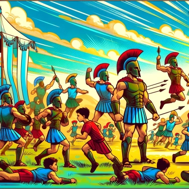Explica por qué los espartanos eran entrenados desde la infancia para la guerra.