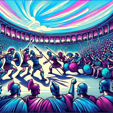 Explica por qué los gladiadores eran tan populares en la antigua Roma.