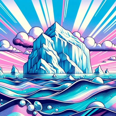 Explica por qué los icebergs flotan en el agua.