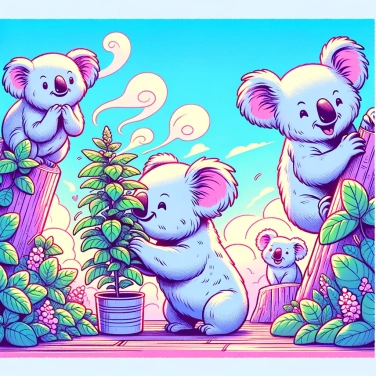 Explica por qué los koalas sienten el olor a menta piperita.