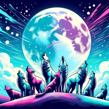 Explica por qué los lobos aúllan a la luna.