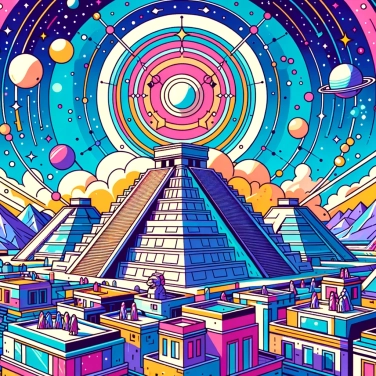Explica por qué los mayas construían pirámides alineadas astronómicamente con las estrellas.