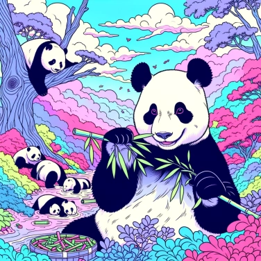 Explica por qué los pandas son negros y blancos.