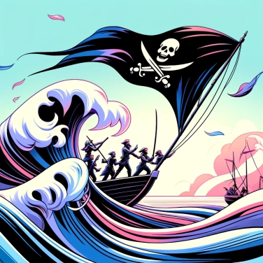 Explica por qué los piratas izaban la bandera negra.