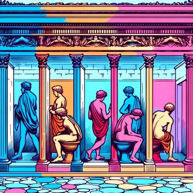 Explica por qué los romanos utilizaban baños públicos sofisticados.