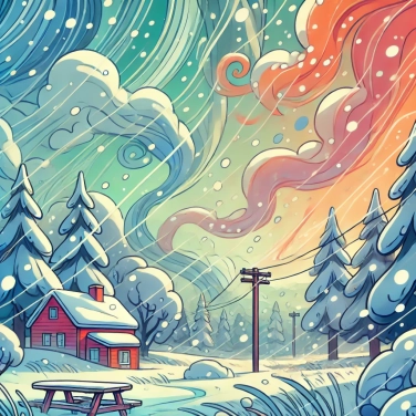 Explica por qué los sonidos pueden parecer apagados durante una tormenta de nieve.
