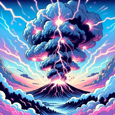 Explica por qué los volcanes en erupción a veces emiten relámpagos.