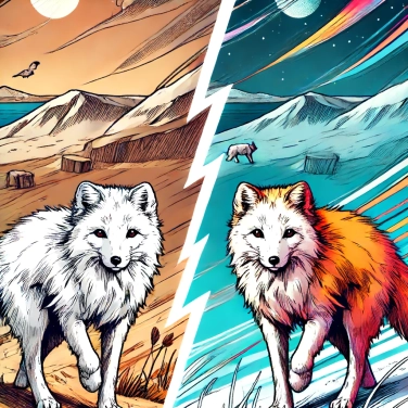Explica por qué los zorros árticos cambian de color de pelaje según la temporada.