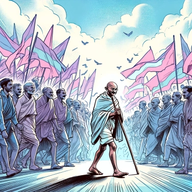 Explica por qué Mahatma Gandhi eligió la desobediencia civil como método de lucha.