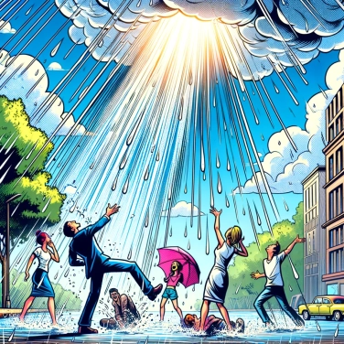 Explica por qué puede haber lluvias sin nubes visibles.
