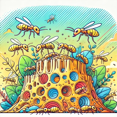 Explica por qué se considera a las termitas como arquitectos naturales.
