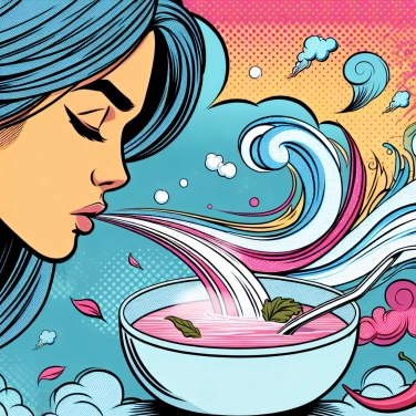 Explica por qué se sopla sobre una sopa caliente para enfriarla.