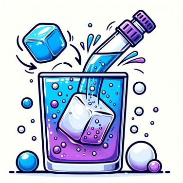 Explica por qué un cubito de hielo se derrite más lentamente en refresco que en agua.