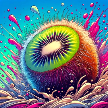 Explique por qué el kiwi tiene una piel peluda?